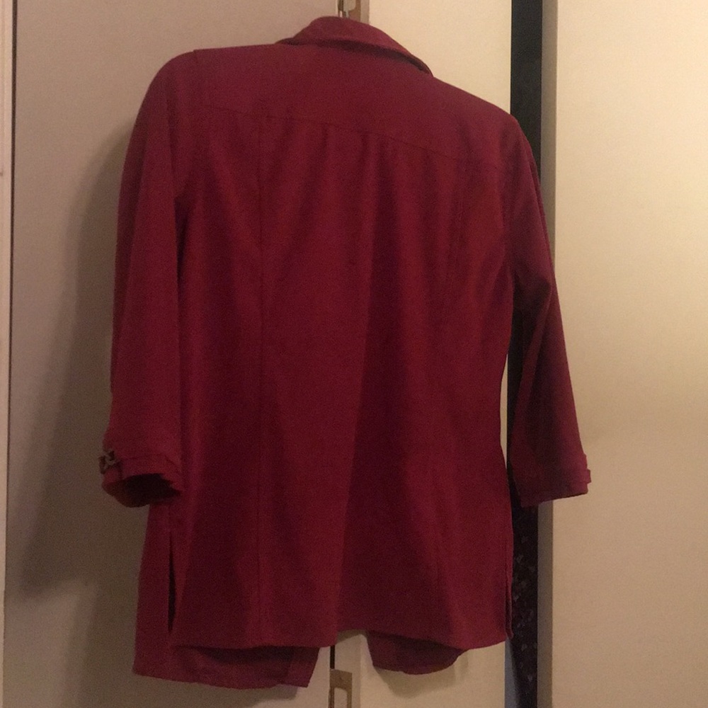 JM Collection Suede Blouse - Picture 2 of 6
